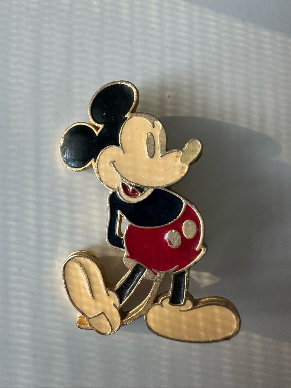 Vintage Disney Mickey Mouse Enamel Brooch Pin